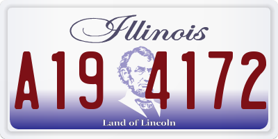 IL license plate A194172