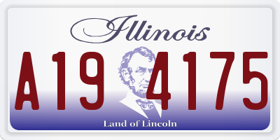 IL license plate A194175