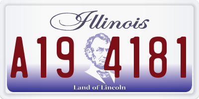 IL license plate A194181