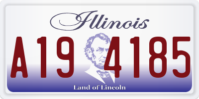IL license plate A194185