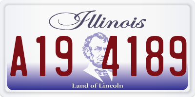 IL license plate A194189
