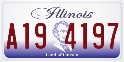 IL license plate A194197
