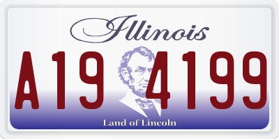 IL license plate A194199