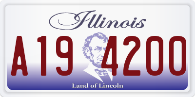 IL license plate A194200