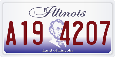 IL license plate A194207
