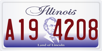 IL license plate A194208