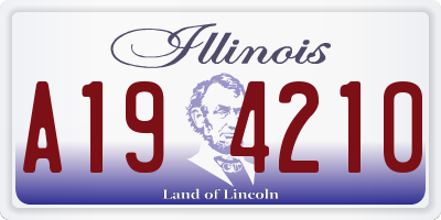 IL license plate A194210