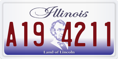 IL license plate A194211