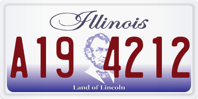 IL license plate A194212