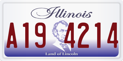 IL license plate A194214
