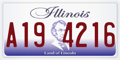IL license plate A194216