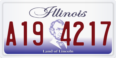 IL license plate A194217