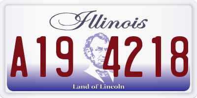 IL license plate A194218