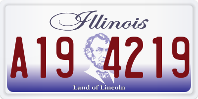 IL license plate A194219