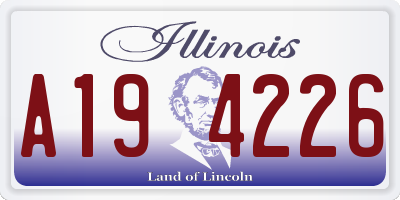 IL license plate A194226