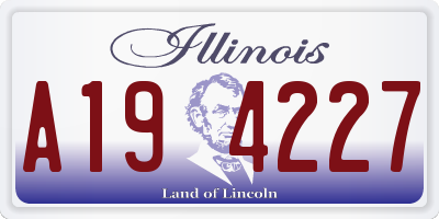 IL license plate A194227
