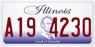 IL license plate A194230