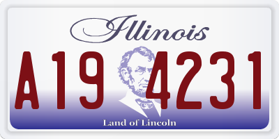 IL license plate A194231