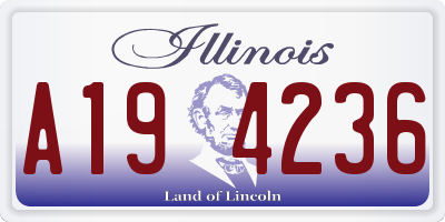 IL license plate A194236