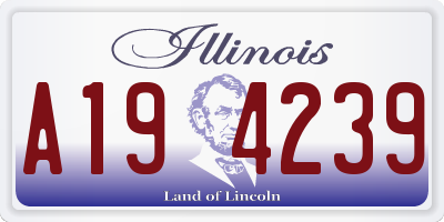 IL license plate A194239