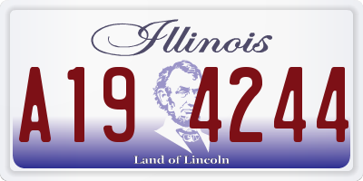 IL license plate A194244