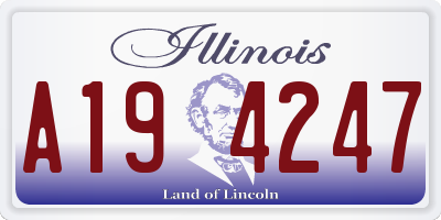 IL license plate A194247