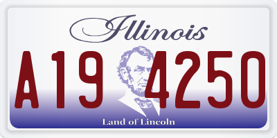 IL license plate A194250