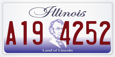 IL license plate A194252