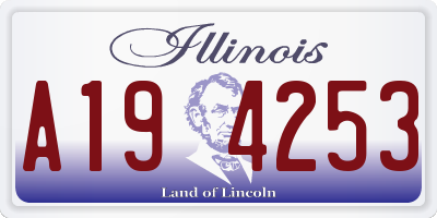 IL license plate A194253