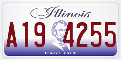 IL license plate A194255
