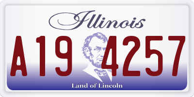 IL license plate A194257