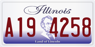 IL license plate A194258