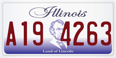 IL license plate A194263