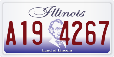 IL license plate A194267