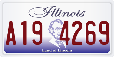 IL license plate A194269
