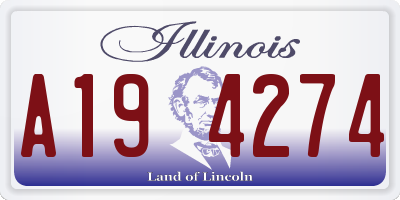IL license plate A194274