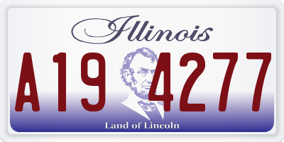 IL license plate A194277