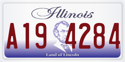 IL license plate A194284
