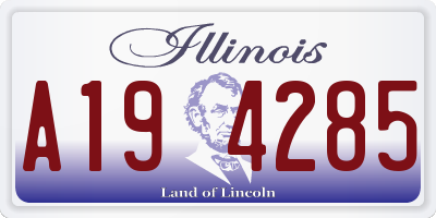 IL license plate A194285