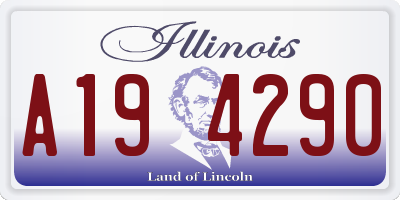 IL license plate A194290