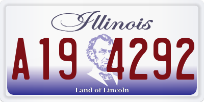 IL license plate A194292