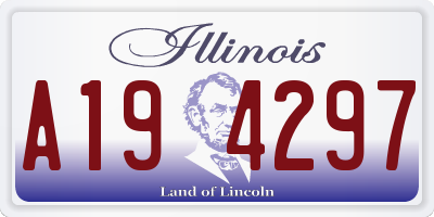 IL license plate A194297
