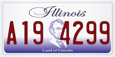 IL license plate A194299