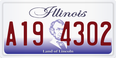 IL license plate A194302