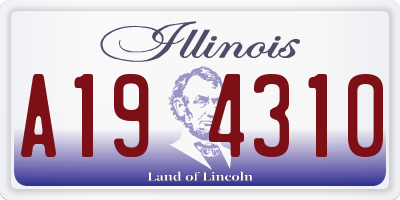 IL license plate A194310