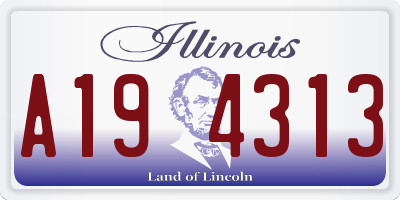 IL license plate A194313