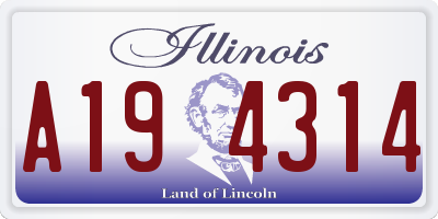 IL license plate A194314