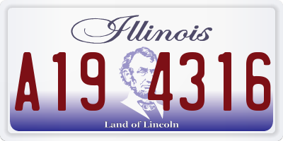 IL license plate A194316