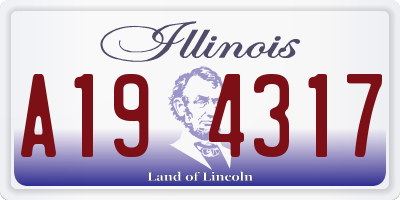 IL license plate A194317