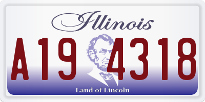 IL license plate A194318